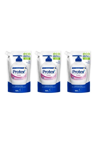 Protex Pachet de 3 săpun lichid cremă, 500 ml
