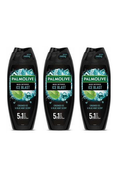 Palmolive 3x Πακέτο Ανδρικό Αφρόλουτρο Τζελ Έντονη Δροσιά Πάγου 500ml