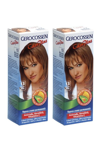GEROCOSSEN Pachet 2x Vopsea de păr Color Plus, 13, Blond Alună