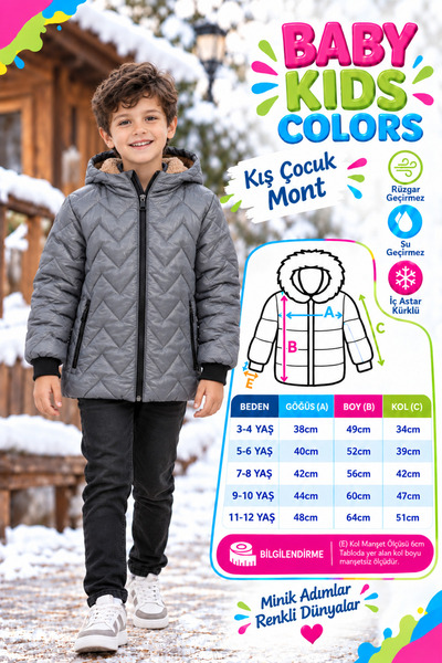 baby kids colors Dečija jakna sa kapuljačom i postavom od flisa, sa džepovima...