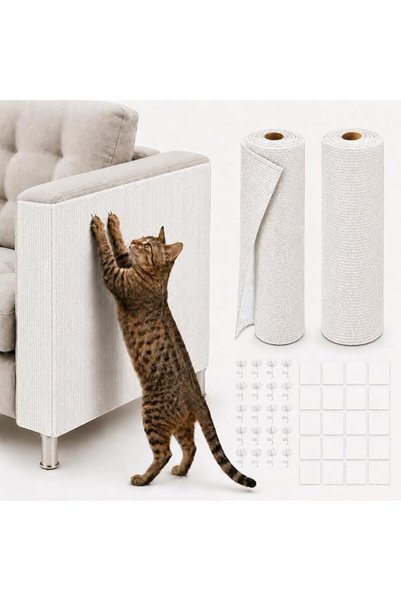 GENERAL Self-Adhesive Cat Scratch Mat Cuttable and Moldable as Needed to Prot...