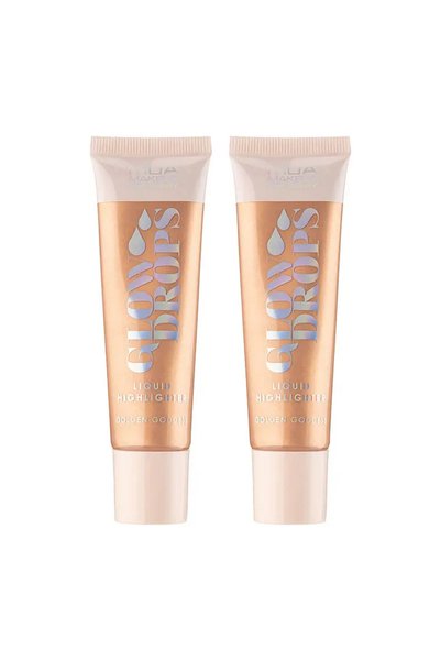 MUA Makeup Academy Pachet de 2x Glow Drops Iluminator Lichid – Zeiță Aurie