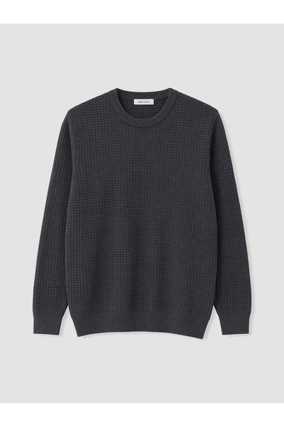 LC Waikiki سترة تريكو للرجال من Peak New Season Anthracite Crew Neck