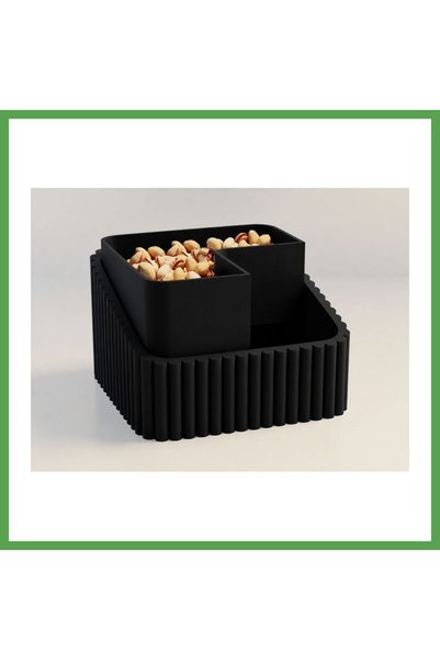 Generic Brand 3D Printing Peanut Bowl - Dual Chamber Shell Separator Presenta...