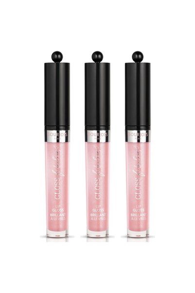 Bourjois 3x PACK Fabuleux Gloss 03 Rose Charismatic Lip Gloss, 2.4g