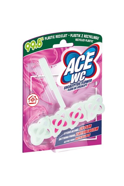 ACE Bloc de toaletă cu eucalipt, Spumă activă și Anti-calcar, 48 g