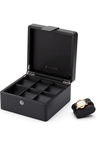 VLANDO Automatic Double Watch Winder - Watch Winder Box with Men Jewelry Orga...