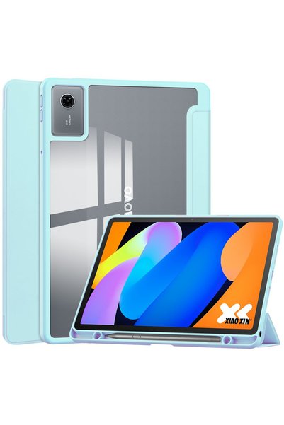 XGSM Husă cu spate transparent și suport pentru stylus pentru Lenovo Idea Tab...