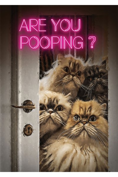 BLANKD Are You Pooping Pop Art Metal Poster - Magnetic Wall Art Print