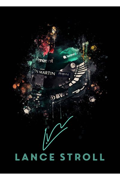 BLANKD Lance Stroll Racing Metal Poster - Magnetic Wall Art Print