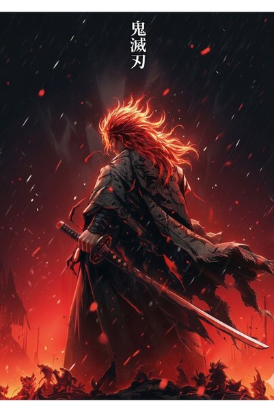 BLANKD Kyojuro Rengoku Anime Metal Poster - Magnetic Wall Art Print