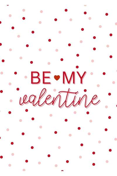 BLANKD Be My Valentine Dot Love Metal Poster - Magnetic Wall Art Print