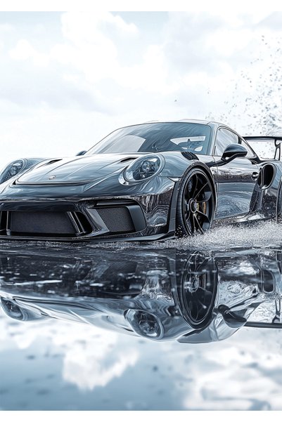 BLANKD Porsche 911 3 Car Metal Poster - Magnetic Wall Art Print