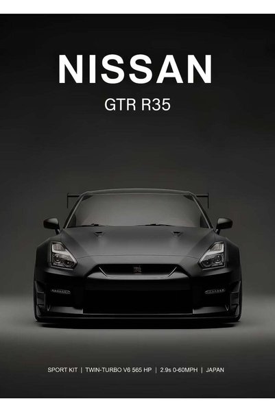 BLANKD Nissan GTR R35 Car Metal Poster - Magnetic Wall Art Print