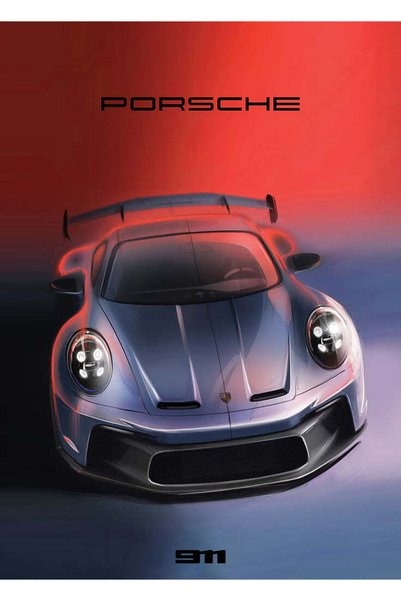 BLANKD Porsche 911 Car Metal Poster - Magnetic Wall Art Print