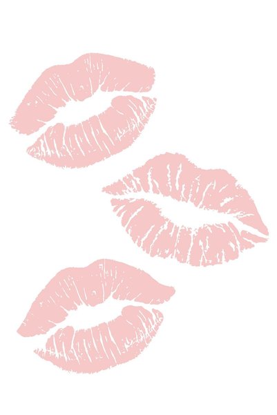 BLANKD Lips Pink Love Metal Poster - Magnetic Wall Art Print