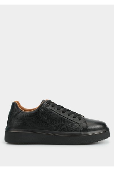 Provoq Black Leather Men's Sneaker