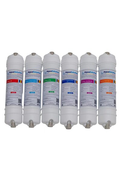 Aqua Solution Kit filtre schimb statie ultrafiltrare 6 trepte alcalina AquaSo...