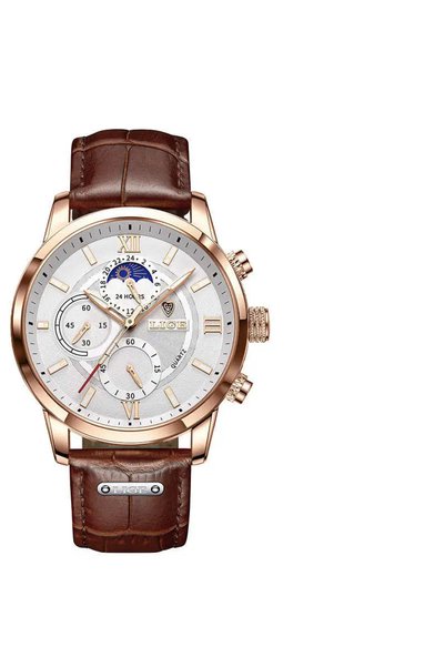 Bluejw New LIGE 8932 Brand Men's Quartz Watch Small Three Dial Pointer Lumino...