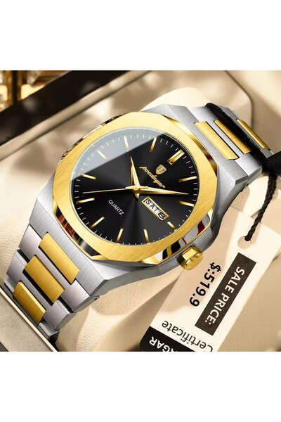 Bluejw POEDAGAR 825 Men's Luxury Stainless Steel Quartz Watches Waterproof Mi...