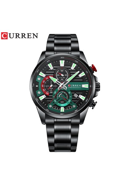 Bluejw ساعة كوارتز رجالية متعددة الوظائف من CURREN 8415 بتصميم عصري، سوار فول...
