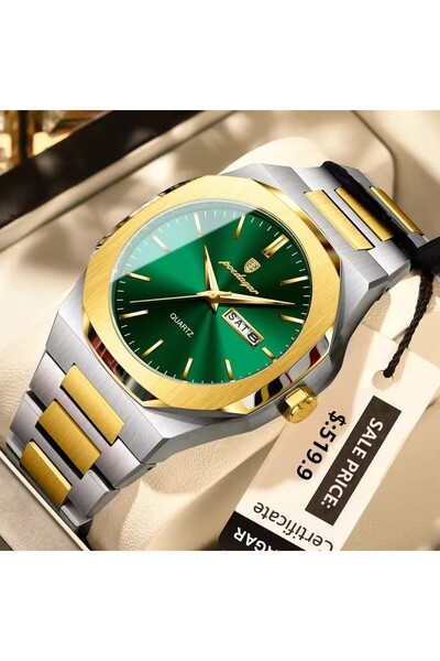 Bluejw POEDAGAR 825 Men's Luxury Stainless Steel Quartz Watches Waterproof Mi...