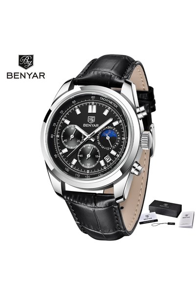 Bluejw ساعة بينيار BY-5193 كرونوغراف كلاسيكية للرجال من أفضل العلامات التجاري...