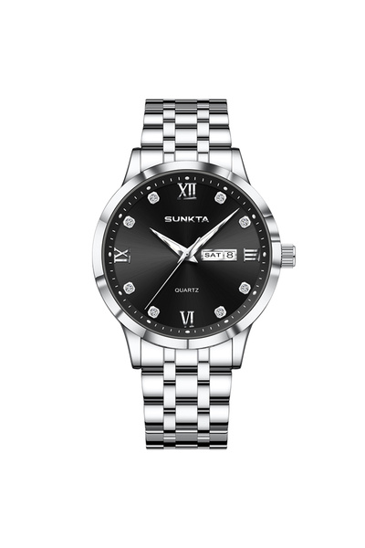 Bluejw For ST6730 Two Tone Alloy Stainless Steel 42mm Men's Watch Diamond Bus...