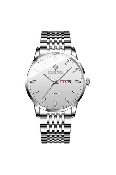 Bluejw BINBOND Hot Sell Men Quartz Watches Steel Strap Date Display Sport Wat...