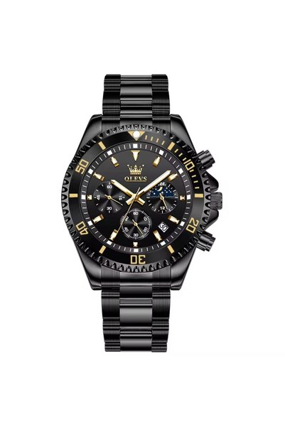Bluejw Olevs 2870 Fashion Men's Wristwatch Moon Phase Luminous Waterproof Clo...