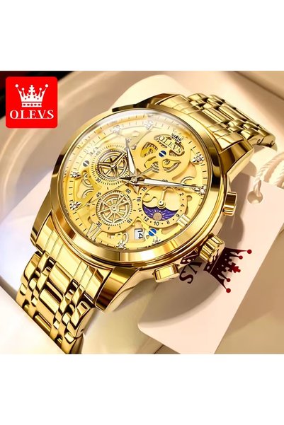 Bluejw ساعات OLEVS الفاخرة للرجال، ساعة كوارتز عالية الجودة، تصميم جديد، سوار...