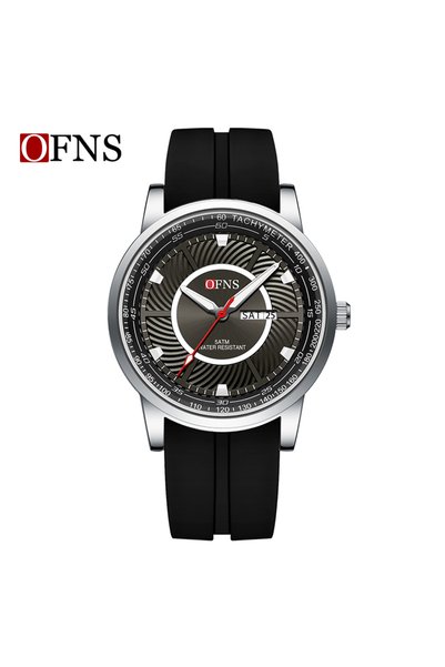 Bluejw ساعة يد رياضية رجالية كوارتز OFNS 8036 مع مقياس سرعة وحزام سيليكون وتق...
