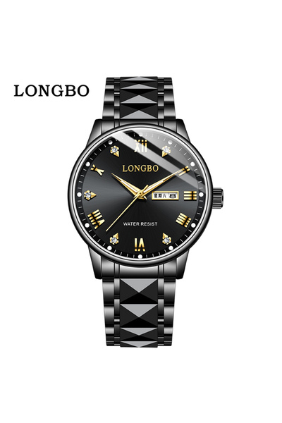 Bluejw ساعة رجالية كوارتز LONGBO 83702 جديدة، تصميم كلاسيكي أنيق من الفولاذ ا...