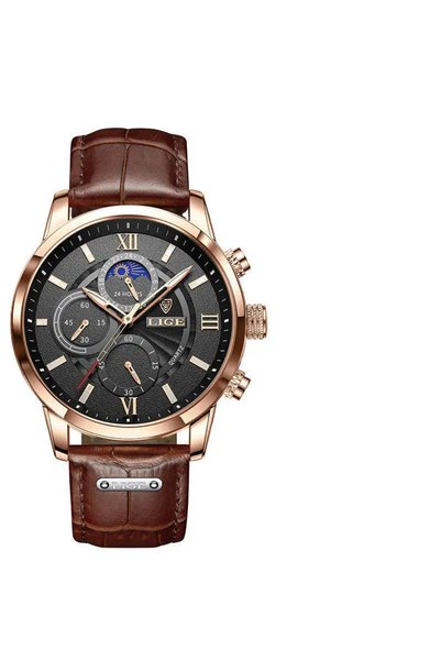 Bluejw New LIGE 8932 Brand Men's Quartz Watch Small Three Dial Pointer Lumino...