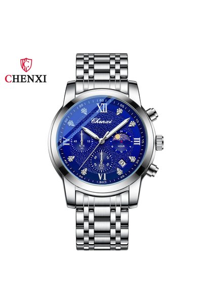 Bluejw ساعة CHENXI للرجال متعددة الوظائف، ساعات كوارتز فاخرة للرجال، مقاومة ل...
