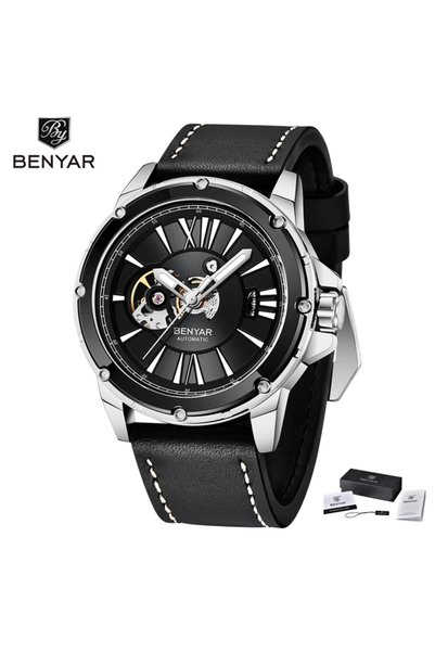 Bluejw Benyar 5183 Fashion China Made Popular Mens Mechanical Watch Genuine L...