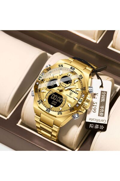 Bluejw POEDAGAR Top Sport Men Clock LED Luminous Waterproof Week Man Watch El...