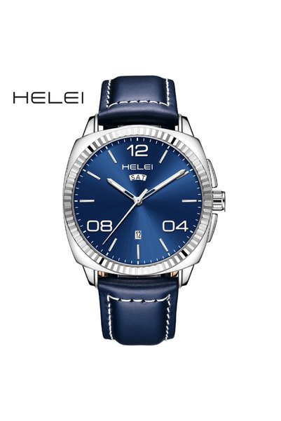 Bluejw Round Shell Quartz Movement Round Dial Men's Fashion Business Sport Ca...