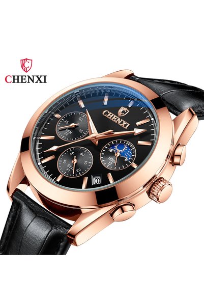 Bluejw ساعات CHENXI 905 للرجال متعددة الوظائف مع كرونوغراف فاخر، ساعة كوارتز ...