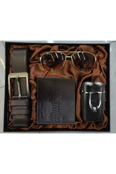 Bluejw Men's Gift Set Exquisite Packaging Watch+Belt Wallet Creative Minimali...
