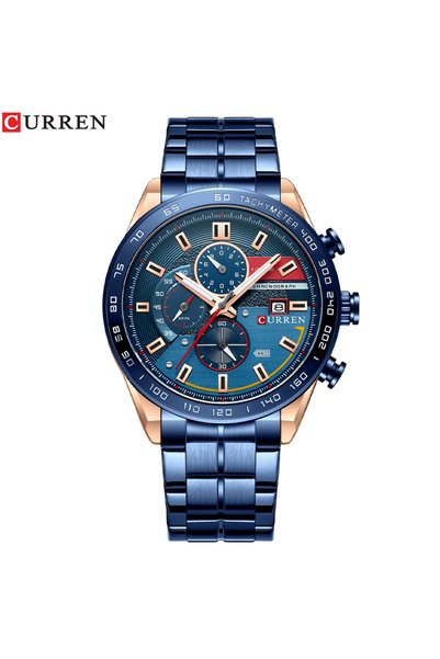 Bluejw CURREN 8410 Men's Quartz Wrist Watch Sport Watch Male Stainless Steel ...