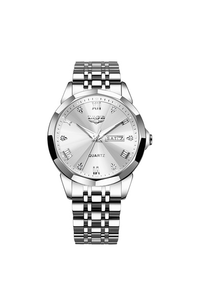 Bluejw LIGE 89109 Quartz Watch for Men Top Luxury Steel Rhombus Design Fashio...