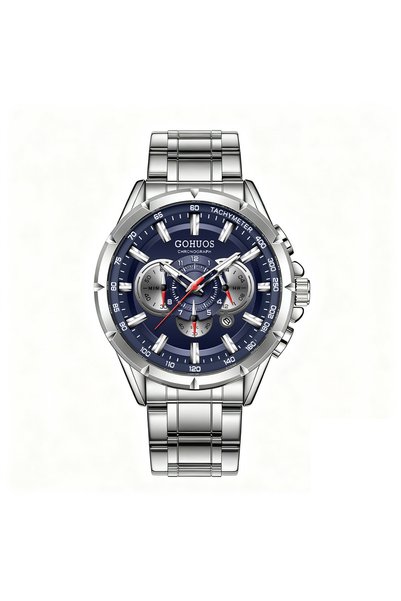Bluejw Gohuos 6003 New Trending Men's Quartz Watch Fashion Luxury Stainless S...
