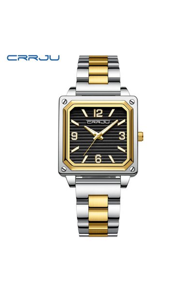 Bluejw ساعات رجالية CRRJU 5021 بحركة كوارتز يابانية، ساعة تناظرية مربعة للرجا...