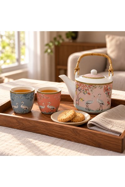 Easy Life Collection's Çaydanlık ve 2’li Fincan Seti - 600 ml