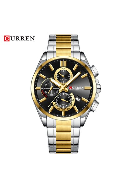 Bluejw CURREN 8475 Quartz Watch Business Men Casual Style Multi-function Stai...
