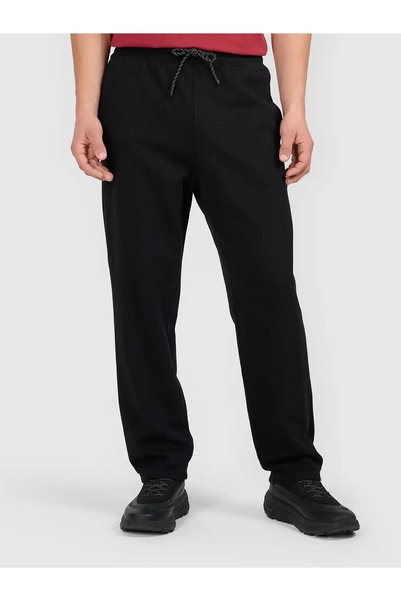 4F Pantaloni casual bărbați M1809, Negru intens, 100% bumbac, Colecția Sports...