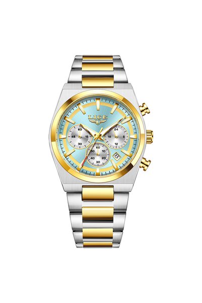 Bluejw LIGE 89200 Business Elite Men's Quartz Watch Multifunction Dial Steel ...
