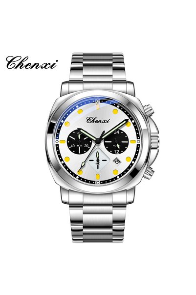 Bluejw CHENXI Stainless Steel Watch Men 948 Luxury Chronograph Men's Wristwat...