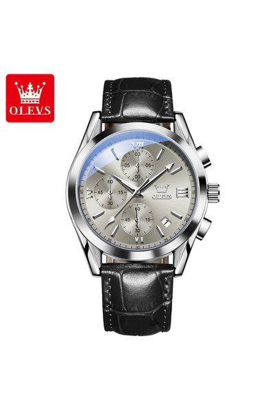Bluejw ساعة OLEVS 2872 رجالية فاخرة رياضية مقاومة للماء، كوارتز، كرونوغراف مت...